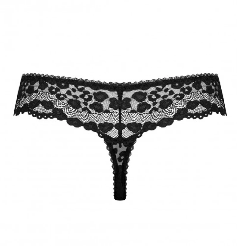 Obsessive Giully Velvety Leopard Thong