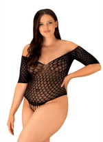 Plus Size Obsessive Spicy See-through Crotchless Teddy