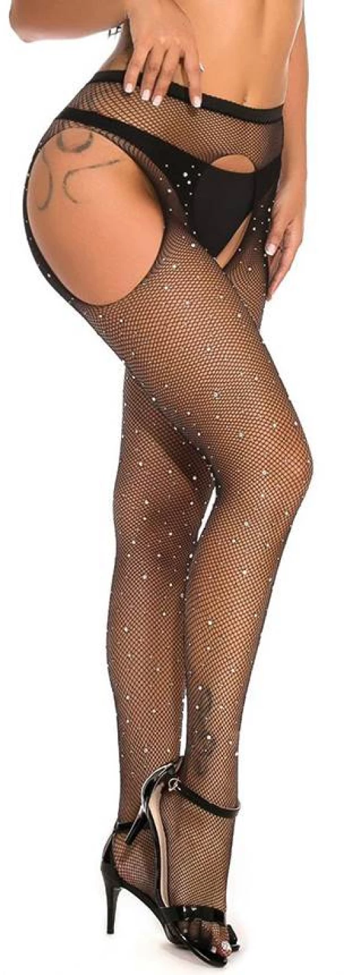 Black Fishnet Diamonds Pantyhose