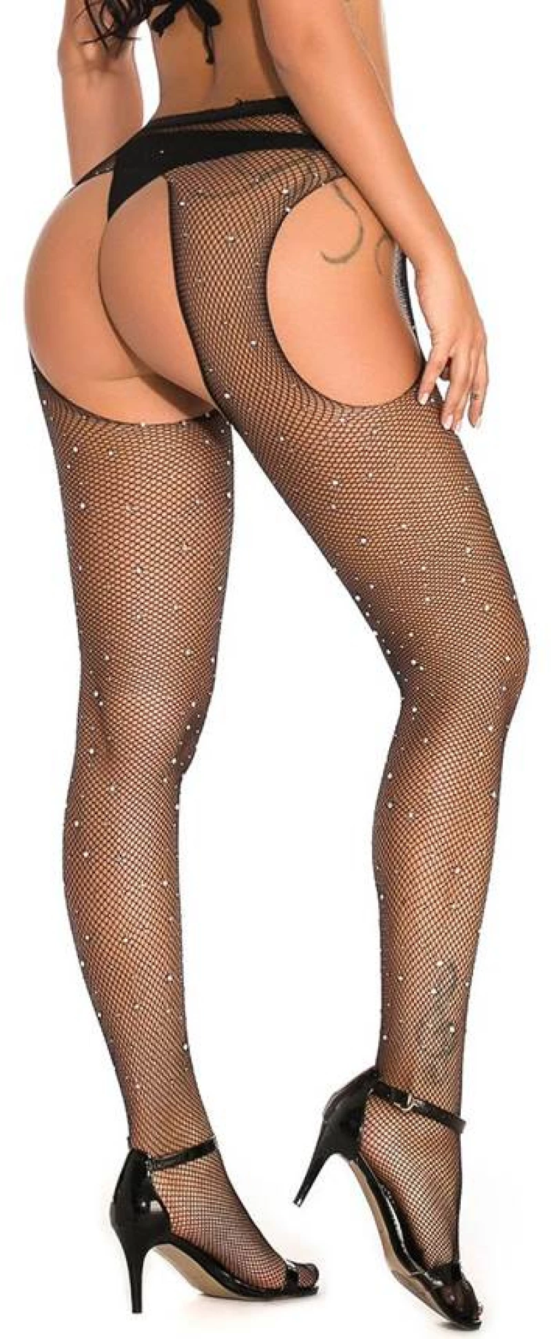 Black Fishnet Diamonds Pantyhose
