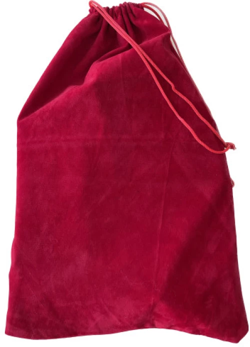 Soft Velvety Red Christmas Bag