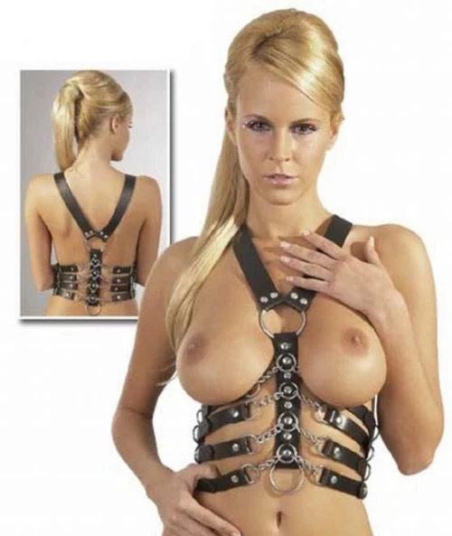 BDSM Γυναικείο αξεσουάρ για το στήθος από δέρμα