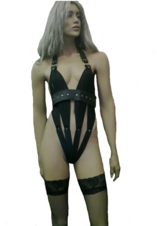 BDSM Ελαστικό γυναικείο κορμάκι από δέρμα
