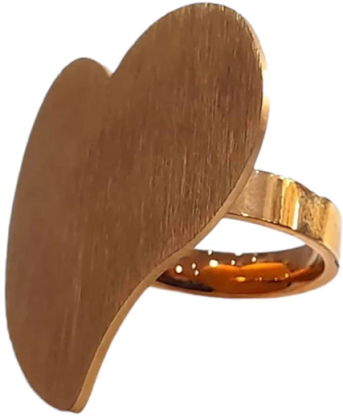 BD JEWELERY Δαχτυλιδι από ανοξειδωτο ατσαλι rose gold καρδια HRK-2022