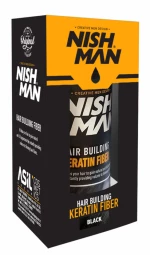 Nish Man Hair Building Keratin Fiber Black 21gr