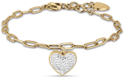 Βραχιόλι Γυναικείο από Ατσάλι 316L / Χρυσό Χρώμα / Μήκος 16+3 cm / Ιταλικού Οίκου LUCA BARRA / BK2199