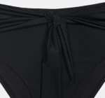 Μαγιό slip Plus Size Rock Club - Μαύρο Μπικίνι - Κανονικό με φιόγκο