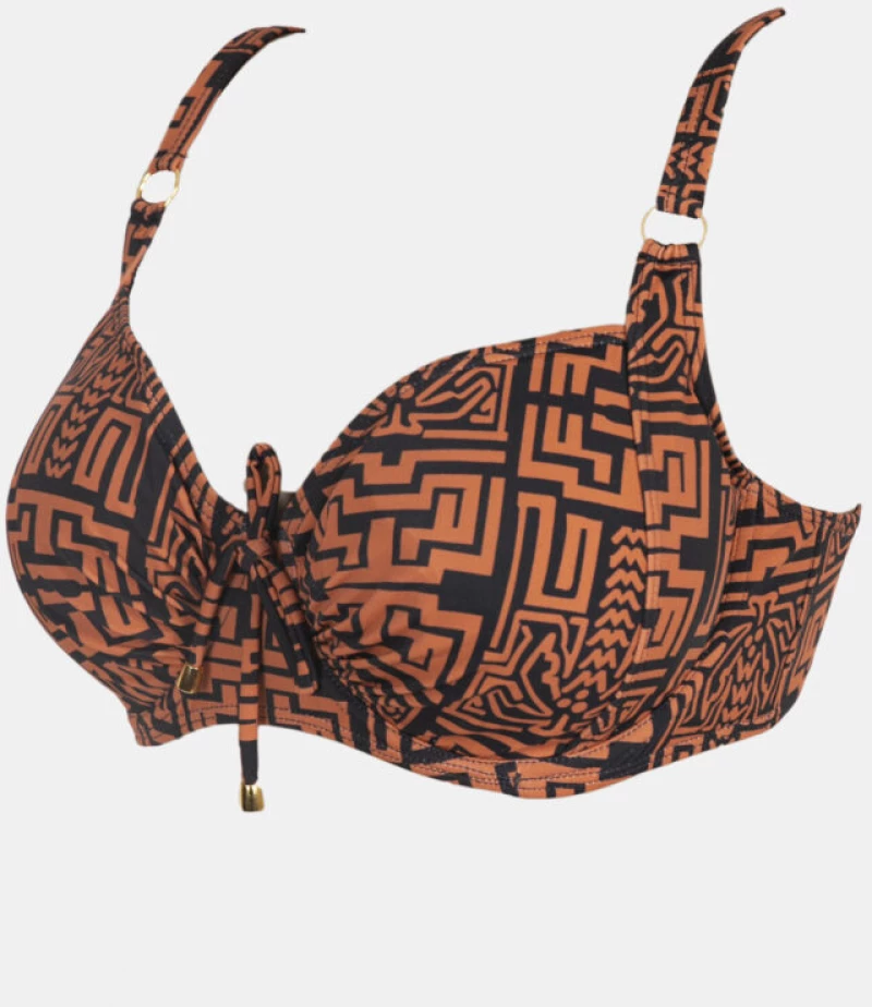 Μαγιό top Rock Club - Totem print - Bikini για μεγάλο στήθος - Cup D E