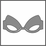 Μαγιό τρίγωνο Rock Club Carnation - Κίτρινο - Τοπ Bikini - Σταθερό cup B - C