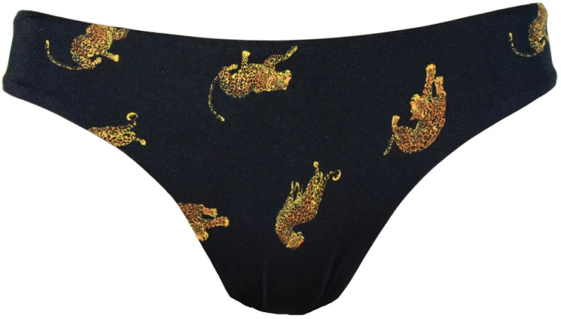 Μαγιό slip Rock Club Leopard - Μαύρο - Mix and Match - Χωρίς ραφές