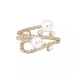 Δαχτυλίδι Triple pearl από aloy