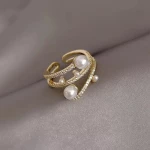 Δαχτυλίδι Triple pearl από aloy