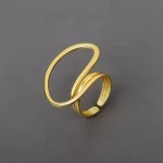 Δαχτυλίδι επίχρυσο Line από alloy