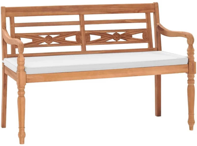 ΠΑΓΚΑΚΙ BATAVIA 120 ΕΚ. ΑΠΟ ΞΥΛΟ TEAK ΜΕ ΜΑΞΙΛΑΡΙΑ 43057