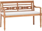 ΠΑΓΚΑΚΙ BATAVIA 120 ΕΚ. ΑΠΟ ΞΥΛΟ TEAK ΜΕ ΜΑΞΙΛΑΡΙΑ 43057