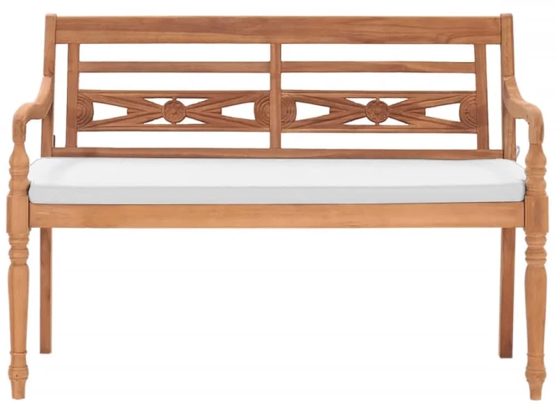 ΠΑΓΚΑΚΙ BATAVIA 120 ΕΚ. ΑΠΟ ΞΥΛΟ TEAK ΜΕ ΜΑΞΙΛΑΡΙΑ 43057