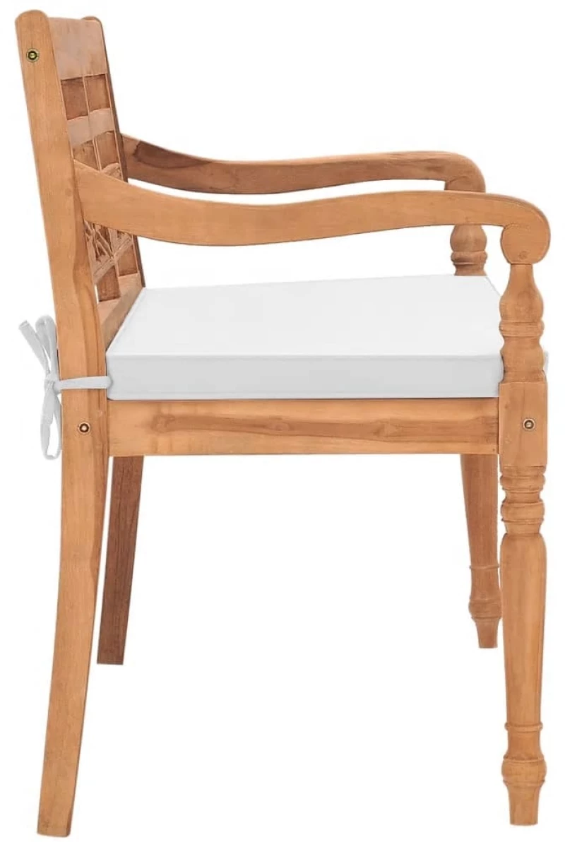 ΠΑΓΚΑΚΙ BATAVIA 120 ΕΚ. ΑΠΟ ΞΥΛΟ TEAK ΜΕ ΜΑΞΙΛΑΡΙΑ 43057