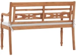 ΠΑΓΚΑΚΙ BATAVIA 120 ΕΚ. ΑΠΟ ΞΥΛΟ TEAK ΜΕ ΜΑΞΙΛΑΡΙΑ 43057