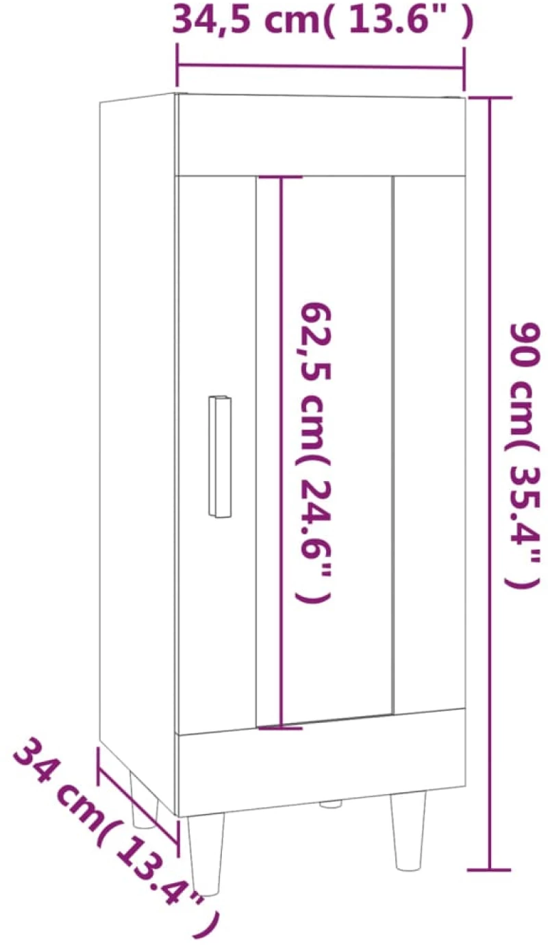 ΝΤΟΥΛΑΠΙ ΛΕΥΚΟ 34,5 X 34 X 90 ΕΚ. ΑΠΟ ΕΠΕΞΕΡΓΑΣΜΕΝΟ ΞΥΛΟ 812393