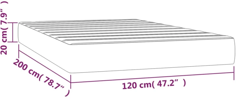 ΣΤΡΩΜΑ ΜΕ POCKET SPRINGS ΚΡΕΜ 120X200X20 ΕΚ. ΥΦΑΣΜΑΤΙΝΟ 347759