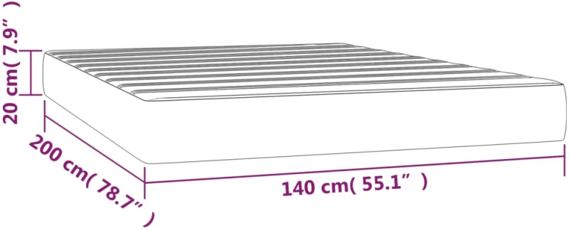 ΣΤΡΩΜΑ ΜΕ POCKET SPRINGS ΚΡΕΜ 140X200X20 ΕΚ. ΥΦΑΣΜΑΤΙΝΟ 347799