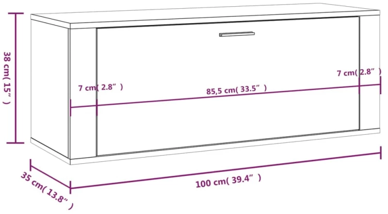 ΠΑΠΟΥΤΣΟΘΗΚΗ ΓΚΡΙ ΣΚΥΡΟΔΕΜΑΤΟΣ 100X35X38 ΕΚ. ΕΠΕΞΕΡΓΑΣΜΕΝΟ ΞΥΛΟ 821024