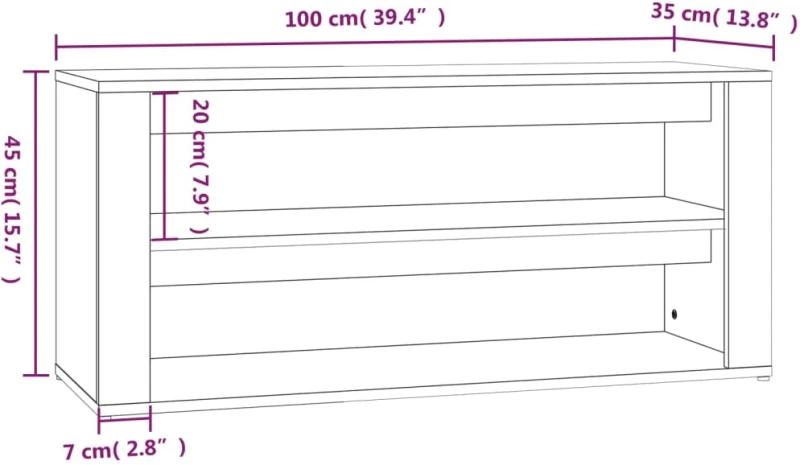 ΠΑΠΟΥΤΣΟΘΗΚΗ ΓΚΡΙ ΣΚΥΡΟΔΕΜΑΤΟΣ 100X35X45 ΕΚ. ΕΠΕΞΕΡΓΑΣΜΕΝΟ ΞΥΛΟ 816908