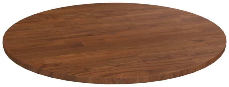 VIDAXL ΤΡΑΠΕΖΙ ΣΤΡΟΓΓΥΛΟ ΣΚ. ΚΑΦΕ Ø60X1,5 ΕΚ. ΕΠΕΞ. ΜΑΣΙΦ ΞΥΛΟ ΔΡΥΣ 342968