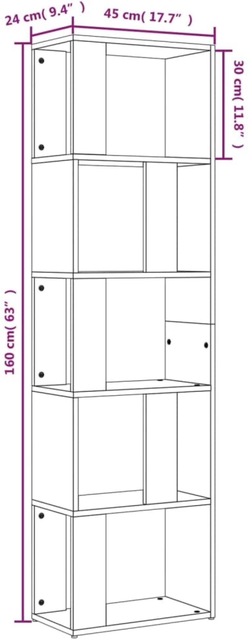 ΒΙΒΛΙΟΘΗΚΗ ΚΑΠΝΙΣΤΗ ΔΡΥΣ 45 X 24 X 160 ΕΚ. ΕΠΕΞΕΡΓΑΣΜΕΝΟ ΞΥΛΟ 826375