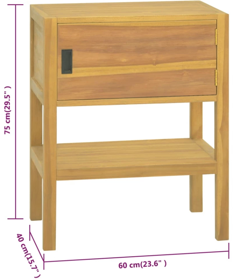 ΈΠΙΠΛΟ ΜΠΑΝΙΟΥ 60X40X75 ΕΚ. ΑΠΟ ΜΑΣΙΦ ΞΥΛΟ TEAK 338249