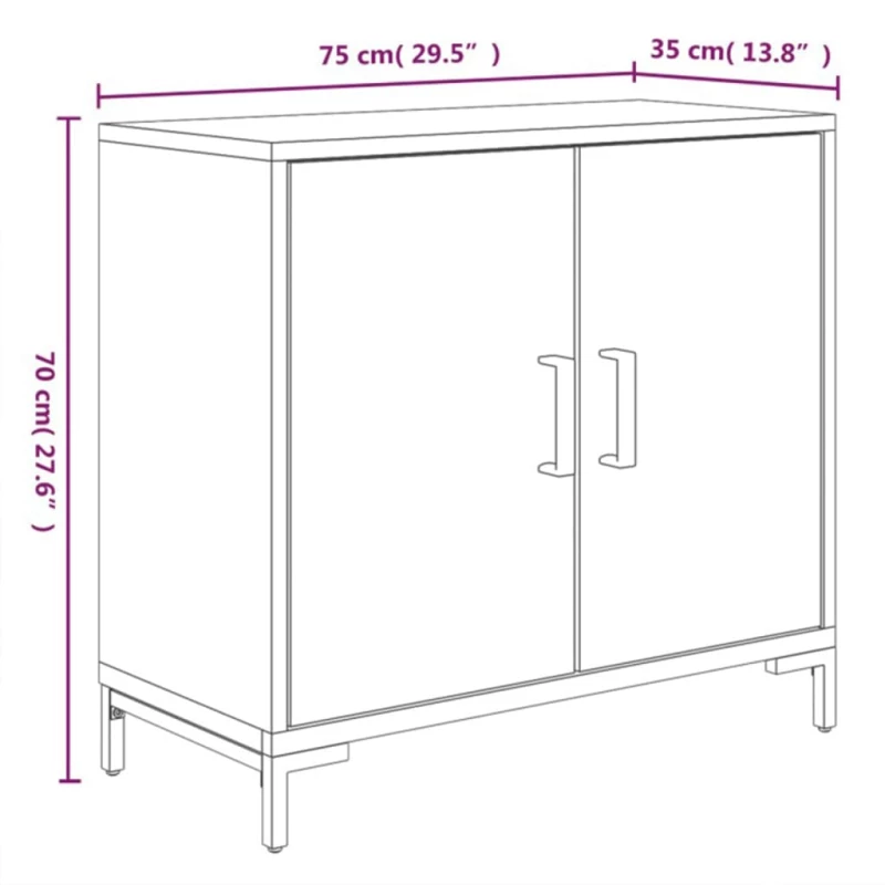 ΝΤΟΥΛΑΠΙ ΜΑΥΡΟ 75 X 35 X 70 ΕΚ. ΑΠΟ ΜΑΣΙΦ ΞΥΛΟ ΠΕΥΚΟΥ 349924