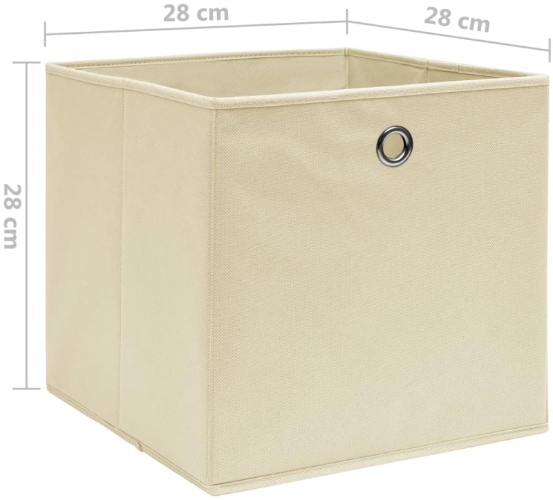 ΚΟΥΤΙΑ ΑΠΟΘΗΚΕΥΣΗΣ 10 ΤΕΜ. ΚΡΕΜ 28X28X28 ΕΚ. ΎΦΑΣΜΑ NON-WOVEN 325217