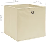 ΚΟΥΤΙΑ ΑΠΟΘΗΚΕΥΣΗΣ 10 ΤΕΜ. ΚΡΕΜ 28X28X28 ΕΚ. ΎΦΑΣΜΑ NON-WOVEN 325217