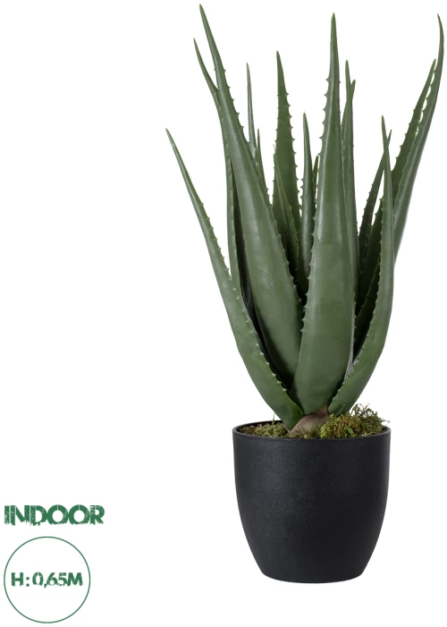GloboStar® Artificial Garden ALOE 20066 Τεχνητό Διακοσμητικό Φυτό Αλόη Υ65cm