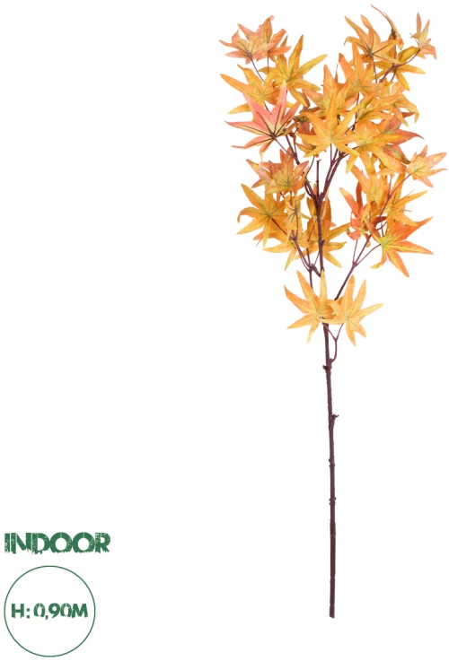 GloboStar® Artificial Garden MAPLE BRANCH 20264 Τεχνητό Διακοσμητικό Κλαδί Σφένδαμου Π25 x Υ90cm