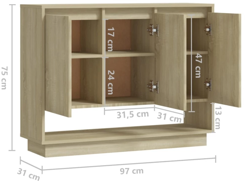 ΜΠΟΥΦΕΣ SONOMA ΔΡΥΣ 97 X 31 X 75 ΕΚ. ΑΠΟ ΜΟΡΙΟΣΑΝΙΔΑ 809533