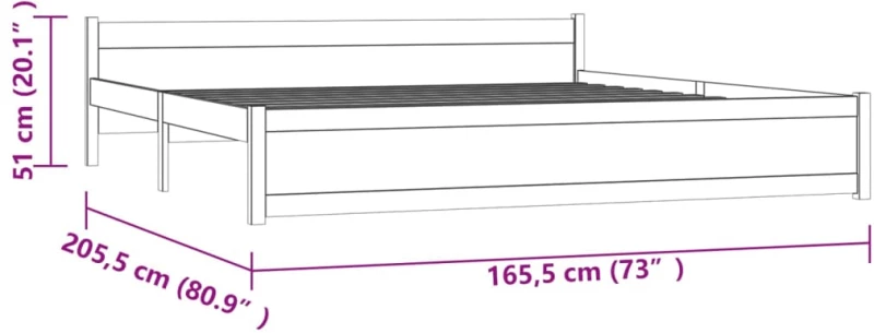 ΠΛΑΙΣΙΟ ΚΡΕΒΑΤΙΟΥ 160 X 200 ΕΚ. ΑΠΟ ΜΑΣΙΦ ΞΥΛΟ 815054