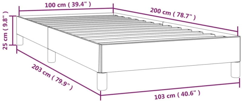 ΠΛΑΙΣΙΟ ΚΡΕΒΑΤΙΟΥ TAUPE 100X200 ΕΚ. ΥΦΑΣΜΑΤΙΝΟ 346700