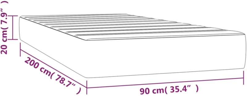 ΣΤΡΩΜΑ ΜΕ POCKET SPRINGS ΛΕΥΚΟ 90X200X20 ΕΚ. ΣΥΝΘΕΤΙΚΟ ΔΕΡΜΑ 347723