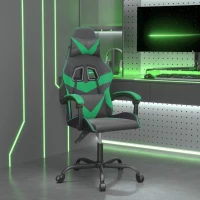 ΚΑΡΕΚΛΑ GAMING ΜΑΥΡΟ/ΠΡΑΣΙΝΟ ΑΠΟ ΣΥΝΘΕΤΙΚΟ ΔΕΡΜΑ 3143845