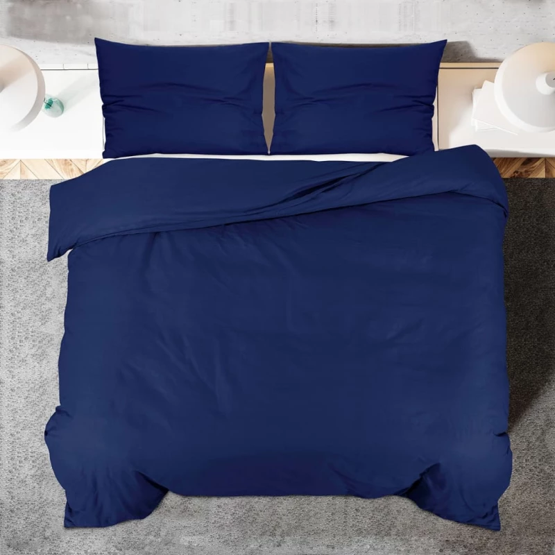 ΣΕΤ ΠΑΠΛΩΜΑΤΟΘΗΚΗ  ΝΑΥΤΙΚΟ ΜΠΛΕ 135X200 CM ΒΑΜΒΑΚΕΡΟ 136149