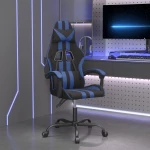 ΚΑΡΕΚΛΑ GAMING ΠΕΡΙΣΤΡΕΦΟΜΕΝΗ ΜΑΥΡΗ & ΜΠΛΕ ΑΠΟ ΣΥΝΘΕΤΙΚΟ ΔΕΡΜΑ 349519