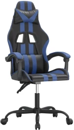 ΚΑΡΕΚΛΑ GAMING ΠΕΡΙΣΤΡΕΦΟΜΕΝΗ ΜΑΥΡΗ & ΜΠΛΕ ΑΠΟ ΣΥΝΘΕΤΙΚΟ ΔΕΡΜΑ 349519