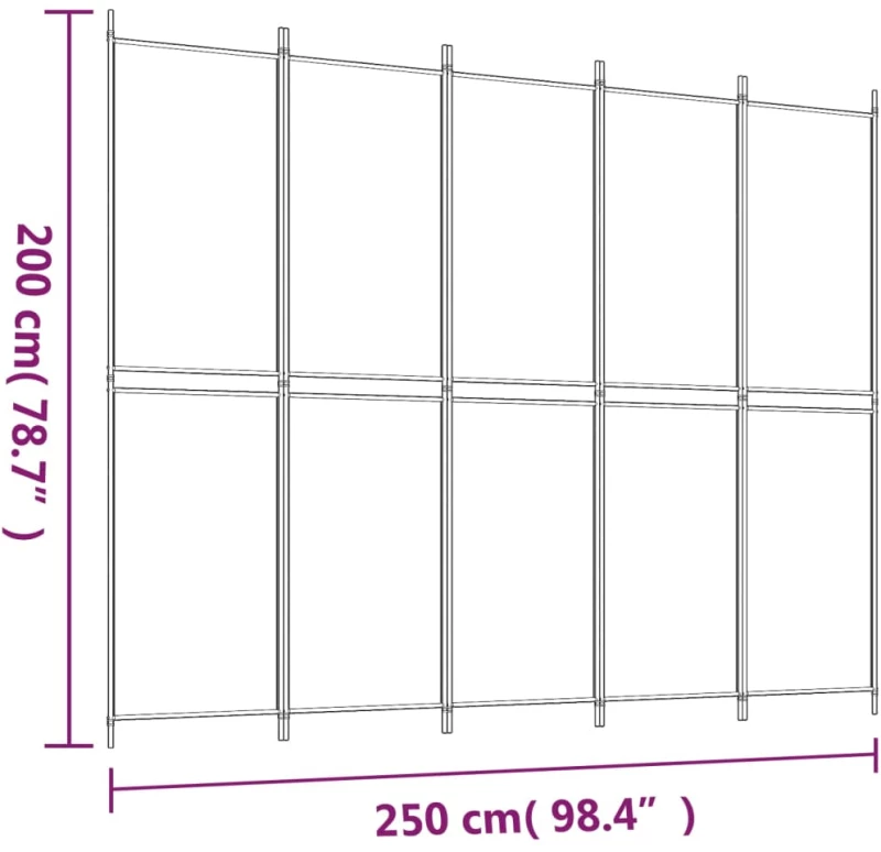 ΔΙΑΧΩΡΙΣΤΙΚΟ ΔΩΜΑΤΙΟΥ ΜΕ 4 ΠΑΝΕΛ ΛΕΥΚΟ 250X200 ΕΚ. ΑΠΟ ΎΦΑΣΜΑ 350234