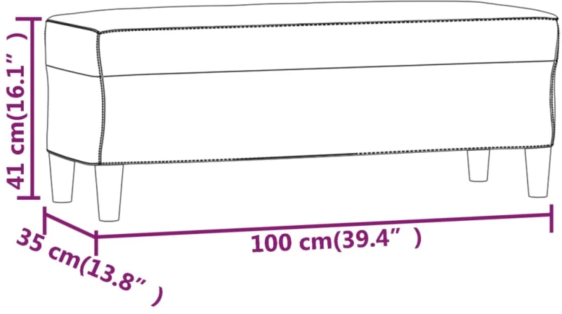 ΠΑΓΚΟΣ ΓΚΡΙ 100 X 35 X 41 ΕΚ. ΑΠΟ ΣΥΝΘΕΤΙΚΟ ΔΕΡΜΑ 349418
