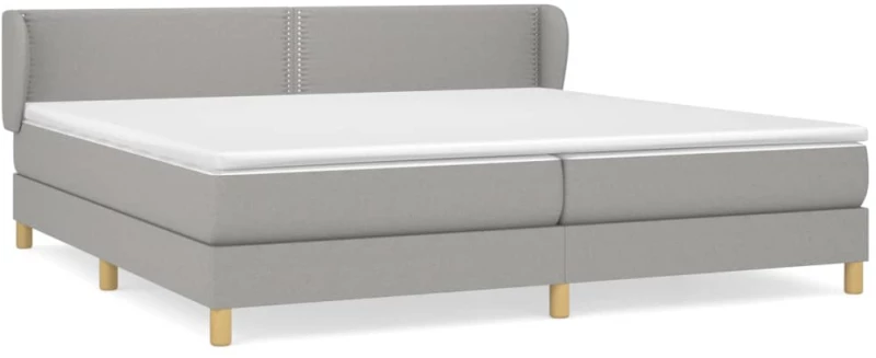 ΚΡΕΒΑΤΙ BOXSPRING ΜΕ ΣΤΡΩΜΑ ΑΝΟΙΧΤΟ ΓΚΡΙ 200X200 ΕΚ. ΥΦΑΣΜΑΤΙΝΟ 3126749