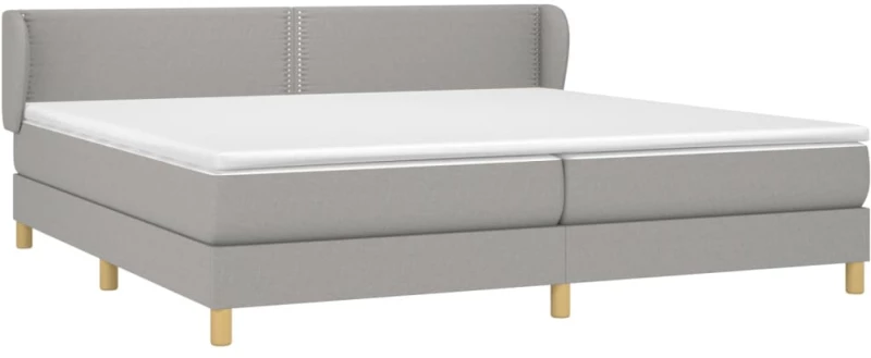 ΚΡΕΒΑΤΙ BOXSPRING ΜΕ ΣΤΡΩΜΑ ΑΝΟΙΧΤΟ ΓΚΡΙ 200X200 ΕΚ. ΥΦΑΣΜΑΤΙΝΟ 3126749