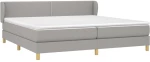 ΚΡΕΒΑΤΙ BOXSPRING ΜΕ ΣΤΡΩΜΑ ΑΝΟΙΧΤΟ ΓΚΡΙ 200X200 ΕΚ. ΥΦΑΣΜΑΤΙΝΟ 3126749