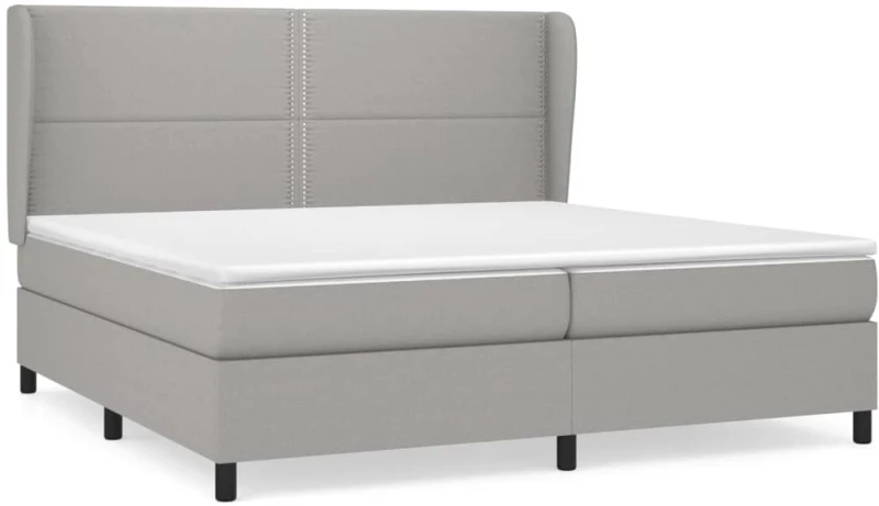 ΚΡΕΒΑΤΙ BOXSPRING ΜΕ ΣΤΡΩΜΑ ΑΝΟΙΧΤΟ ΓΚΡΙ 200X200 ΕΚ. ΥΦΑΣΜΑΤΙΝΟ 3127909
