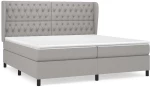 ΚΡΕΒΑΤΙ BOXSPRING ΜΕ ΣΤΡΩΜΑ ΑΝΟΙΧΤΟ ΓΚΡΙ 200X200 ΕΚ. ΥΦΑΣΜΑΤΙΝΟ 3128229